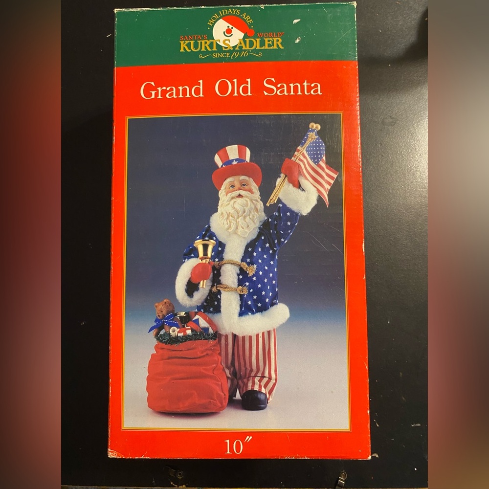 RARE Fabriche Kurt S Adler - “Grand Old Santa” American Uncle Sam Santa